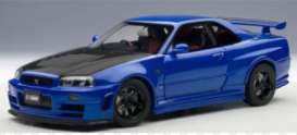 Nissan  - Skyline GT-R  2005 blue - 1:18 - AutoArt - 77460 - autoart77460 | The Diecast Company