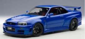 Nissan  - Skyline GT-R  2005 blue - 1:18 - AutoArt - 77462 - autoart77462 | The Diecast Company