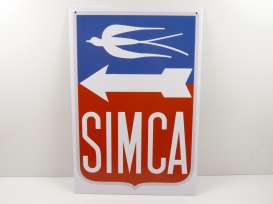 Metal Signs  - Simca red/white/blue - Magazine Models - magPB204 - magPB204 | The Diecast Company