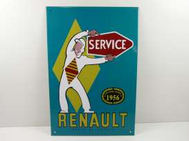 Metal Signs  - Renault Service blue/yellow/white - Magazine Models - magPB207 - magPB207 | The Diecast Company