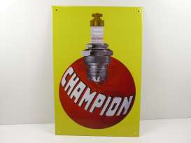 Metal Signs  - Champion yellow/red - Magazine Models - magPB212 - magPB212 | The Diecast Company