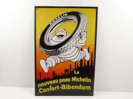 Metal Signs  - Michelin Vintage yellow/red/white - Magazine Models - magPB215 - magPB215 | The Diecast Company