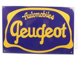 Metal Signs  - Peugeot blue/yellow - Magazine Models - magPB221 - magPB221 | The Diecast Company