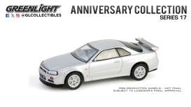 Nissan  - Skyline 1999 silver - 1:64 - GreenLight - 28160E - gl28160E | The Diecast Company