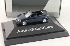 Audi  - A3 Cabriolet 2008 blue - 1:87 - Herpa - 5010803322 - Audi5010803322 | The Diecast Company
