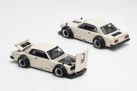 Nissan  - Skyline GT-R V8 Drift *Hakosuk white - 1:64 - Pop Race Limited - PR640113 - PR640113 | The Diecast Company