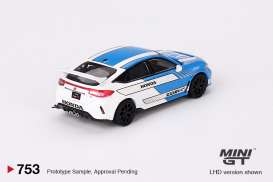 Honda  - Civic Type R 2023 blue/white - 1:64 - Mini GT - 00753-L - MGT00753lhd | The Diecast Company