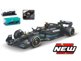 Mercedes Benz AMG - W14 E Performance 2023 black/turquoise - 1:24 - Bburago - 28028H - bura28028H | The Diecast Company