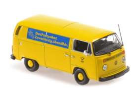 Volkswagen  - T2 Delivery Van 1972 yellow/blue - 1:43 - Maxichamps - 940053062 - mc940053062 | The Diecast Company