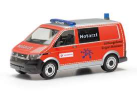 Volkswagen  - T6.1 red/grey/blue - 1:87 - Herpa - H097864 - herpa097864 | The Diecast Company