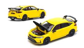 Honda  - Civic yellow - 1:64 - Pop Race Limited - PR640062 - PR640062 | The Diecast Company
