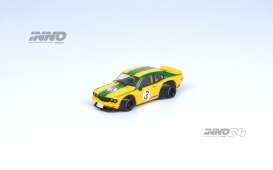 Mazda  - RX3 yellow/green - 1:64 - Inno Models - in64-LBWKRX3-01 - in64-LBWKRX3-01 | The Diecast Company