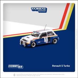 Renault  - 5 Turbo 1985 blue/white - 1:64 - Tarmac - T64-TL060-85RCB11 - TC-T64-TL060-85RCB11 | The Diecast Company
