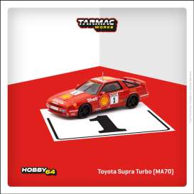 Toyota  - Supra Turbo 1988 red - 1:64 - Tarmac - T64-064-88BTC01 - TC-T64-064-88BTC01 | The Diecast Company