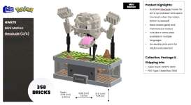 Mega Blocks  - Pokemon grey - Mattel - HWR79 - hwmvHWR79 | The Diecast Company