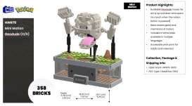 Mega Blocks  - Pokemon grey - Mattel - HWR79 - MegaHWR79 | The Diecast Company