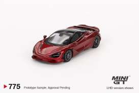 McLaren  - 750S 2023 dark red - 1:64 - Mini GT - 00775-R - MGT00775-rhd | The Diecast Company