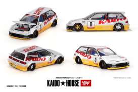 Honda  - Civic 1987 white/yellow - 1:64 - Mini GT - KHMG139 - MGTKHMG139 | The Diecast Company