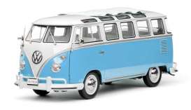 Volkswagen  - Samba bus  1962 white/blue - 1:12 - SunStar - 5086 - sun5086 | The Diecast Company
