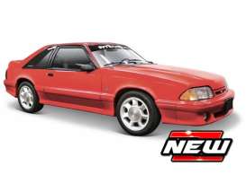 Ford Mustang - SVT Cobra 1993 red - 1:24 - Maisto - 32906R - mai3290R | The Diecast Company