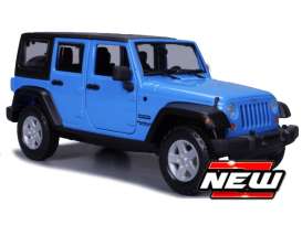 Jeep  - Wrangler Unlimited 2015 blue - 1:24 - Maisto - 31268B - mai31268B | The Diecast Company