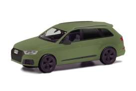 Audi  - Q7 olive green - 1:87 - Herpa - H420969-002 - herpa420969-002 | The Diecast Company