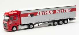 Mercedes Benz  - Actros white/red - 1:87 - Herpa - H955614 - herpa955614 | The Diecast Company