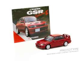 Mitsubishi  - Lancer GSR Evo II red - 1:64 - Tarmac - T64G-049-RE - TC-T64G-049-RE | The Diecast Company