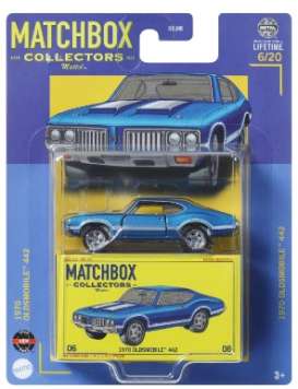 Oldsmobile  - 442 blue - 1:64 - Matchbox - HVW12 - MBHVW12 | The Diecast Company