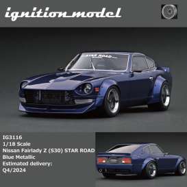 Nissan  - Fairlady Z (S30) blue - 1:18 - Ignition - IG3116 - IG3116 | The Diecast Company