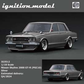 Nissan  - Skyline 2000 GT-R silver - 1:18 - Ignition - IG3512 - IG3512 | The Diecast Company