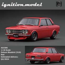 Datsun  - Bluebird 510 red - 1:18 - Ignition - IG3306 - IG3306 | The Diecast Company
