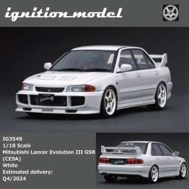 Mitsubishi  - Lancer Evolution III GSR white - 1:18 - Ignition - IG3549 - IG3549 | The Diecast Company