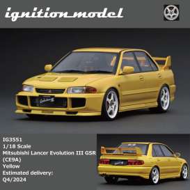 Mitsubishi  - Lancer Evolution III GSR yellow - 1:18 - Ignition - IG3551 - IG3551 | The Diecast Company