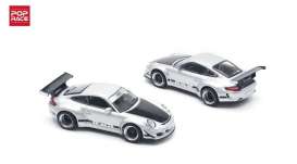 Porsche  - 997 silver - 1:64 - Pop Race Limited - PR640130 - PR640130 | The Diecast Company