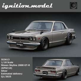 Nissan  - Skyline 2000 GT-R silver - 1:18 - Ignition - IG3613 - IG3613 | The Diecast Company