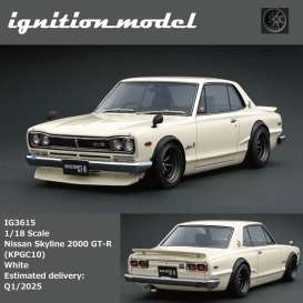 Nissan  - Skyline 2000 GT-R white - 1:18 - Ignition - IG3615 - IG3615 | The Diecast Company