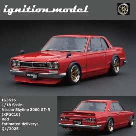 Nissan  - Skyline 2000 GT-R red - 1:18 - Ignition - IG3616 - IG3616 | The Diecast Company