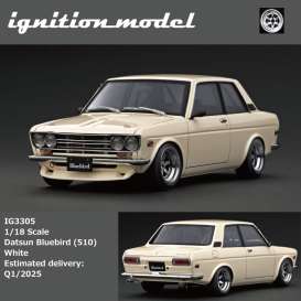 Datsun  - Bluebird 510 white - 1:18 - Ignition - IG3305 - IG3305 | The Diecast Company