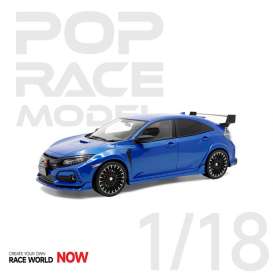Mugen Honda - Civic Blue - 1:18 - Pop Race Limited - PR18-FK8M-BL01 - PR18-FK8M-BL01 | The Diecast Company