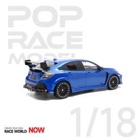 Mugen Honda - Civic Blue - 1:18 - Pop Race Limited - PR18-FK8M-BL01 - PR18-FK8M-BL01 | The Diecast Company