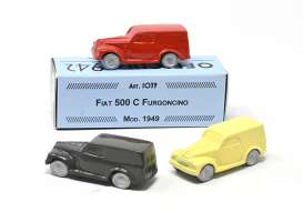 Fiat  - 500 Yellow - 1:76 - Officina 942 - 1039A - Off1039A | The Diecast Company