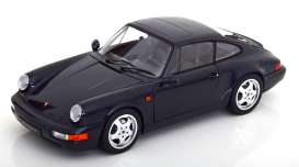 Porsche  - 964 Carrera 4 Coupe 1990 dark blue - 1:18 - Norev - 187324 - nor187324 | The Diecast Company
