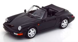 Porsche  - 964 Carrera 4 Cabrio 1990 black - 1:18 - Norev - 187332 - nor187332 | The Diecast Company