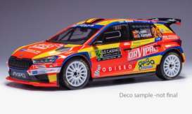 Skoda  - Fabia 2024 red/yellow/blue - 1:18 - IXO Models - rmc199 - ixrmc199 | The Diecast Company