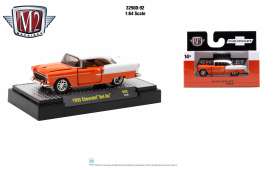 Chevrolet  - Bel Air 1955 orange/white - 1:64 - M2 Machines - 32500R92-1955 - M2-32500R92-1955 | The Diecast Company