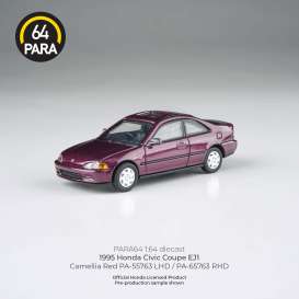 Honda  - civic 1995 red - 1:64 - Para64 - 65763 - pa65763rhd | The Diecast Company