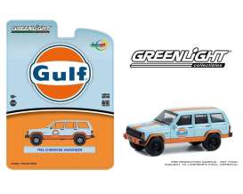 Jeep  - Wagoneer 1986 blue/orange - 1:64 - GreenLight - 51523 - gl51523 | The Diecast Company
