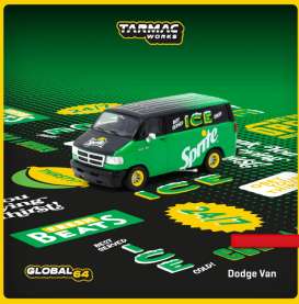 Dodge  - Van black/green - 1:64 - Tarmac - T64G-TL032-SP - TC-T64G-TL032-SP | The Diecast Company