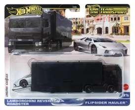 Lamborghini  - Reventon Roadster & Flipside H silver & black - 1:64 - Hotwheels - JBM31 - hwmvJBM31 | The Diecast Company